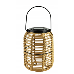 Lampion solarny 31 cm naturalny na taras balkon ogród