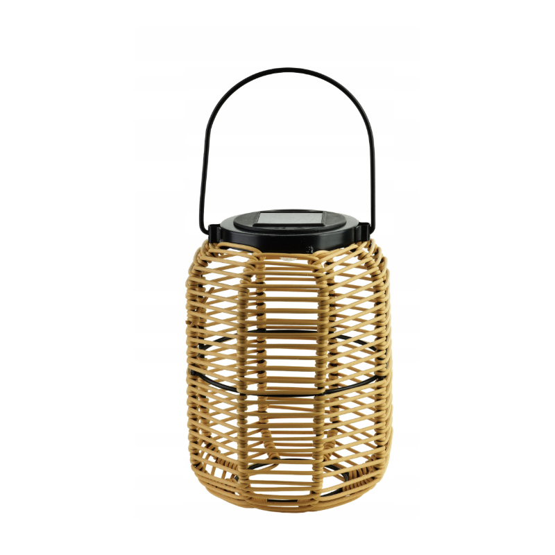 Lampion solarny 31 cm naturalny na taras balkon ogród