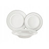 SERWIS KOMPLET OBIADOWY SREBRNA LINIA 18EL PORCELANA