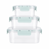 Pojemniki na żywność plastikowe z uszczelką 3szt LUNCH BOX BPA FREE