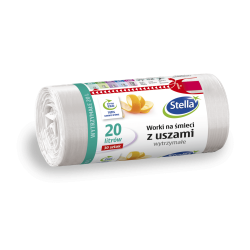 WORKI NA ŚMIECI 30SZT MOCNE Z USZAMI 20L STELLA BIAŁE