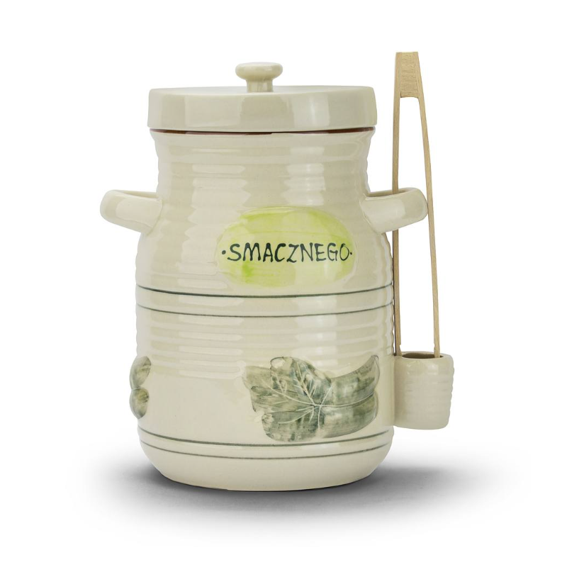 POJEMNIK CERAMICZNY 3,5L NA OGÓRKI ZE SZCZYPCAMI ZE SZCZYPCAMI
