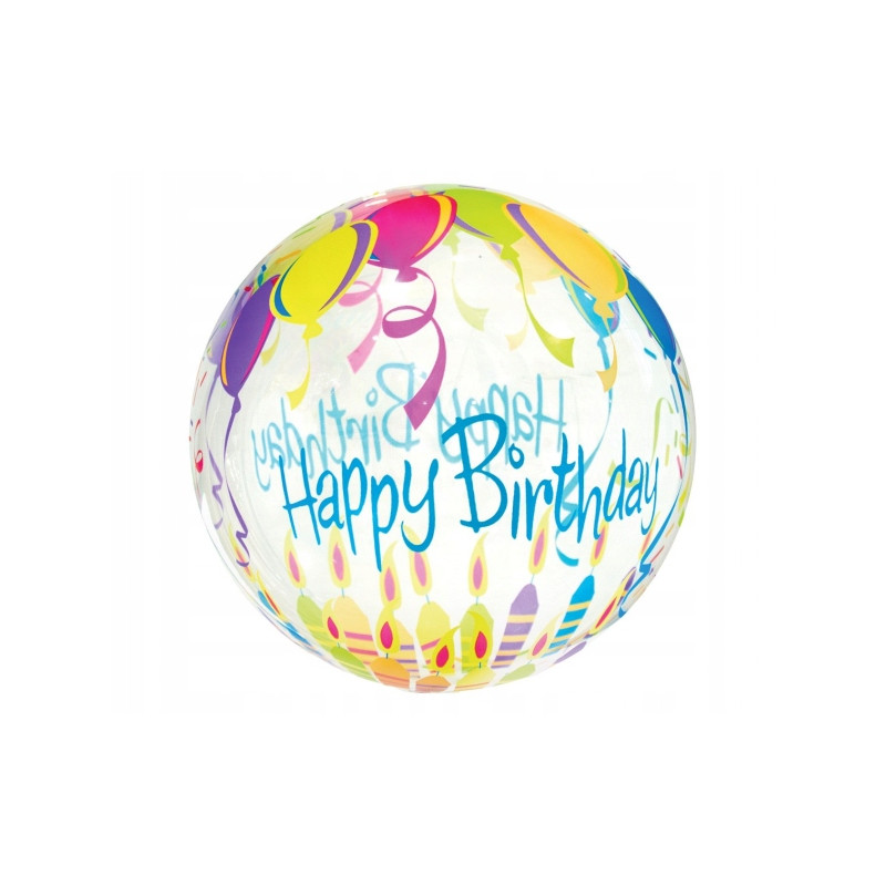 Balon kryształowy Happy Birthday 18CALI
