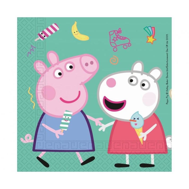 Serwetki papierowe Peppa Pig, rozm. 33x33 cm, 20 szt.