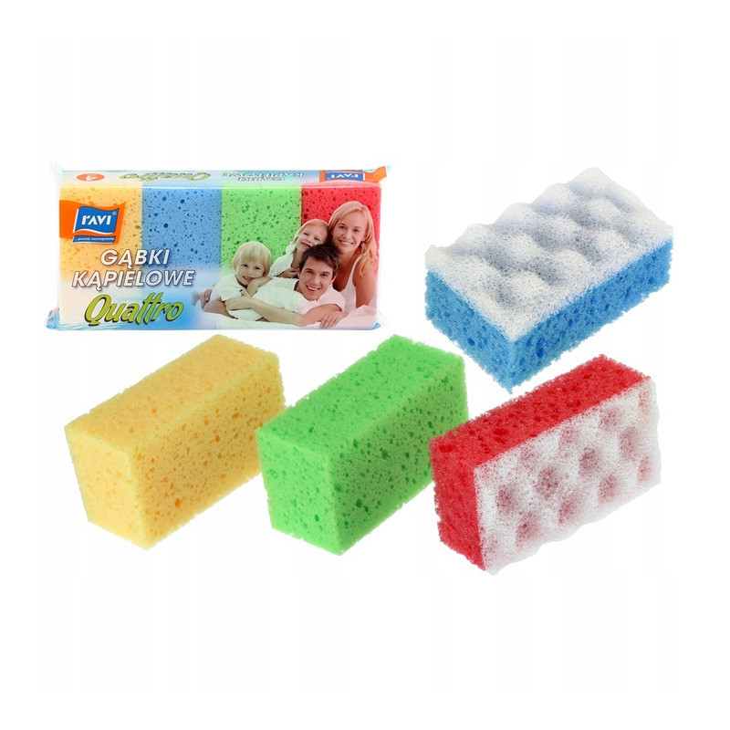 Gąbki kąpielowe Quattro 4 szt.