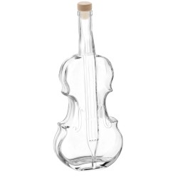 BUTELKA 500 ML - SKRZYPCE Z KORKIEM 20 MM karafka ozdobna