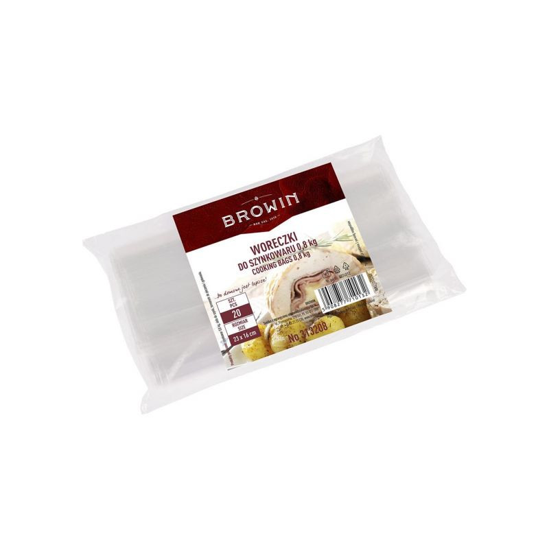 Woreczki Foliowe Do Szynkowaru 0,8kg 16x23 20 Sztuk BROWIN