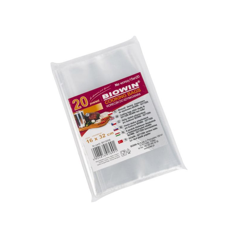 Woreczki Foliowe Do Szynkowaru 1,5kg 16x32cm 20 Sztuk BROWIN