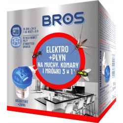 Bros Elektro Płyn na muchy/komary/mrówki 3w1