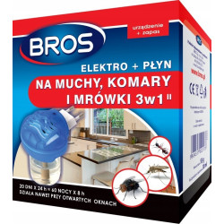 Bros Elektro Płyn na muchy/komary/mrówki 3w1
