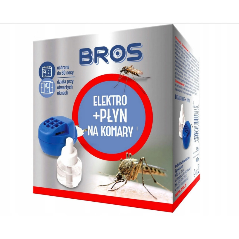 Bros Elektro na komary urządzenie + płyn 40 ml