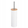 Szczotka do WC toaletowa do łazienki Altom Design biała w metalowej osłonie
