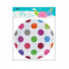 TALERZYKI PAPIEROWE PINK DOTS 18cm 6szt kropki
