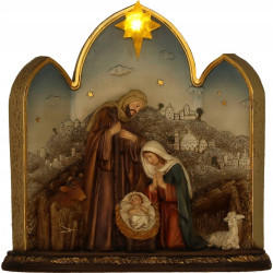SZOPKA BOŻONARODZENIOWA PODŚWIETLANA 21 CM LED