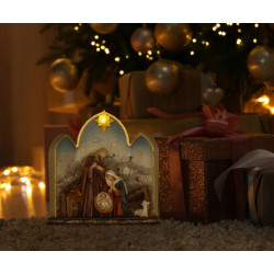 SZOPKA BOŻONARODZENIOWA PODŚWIETLANA 21 CM LED