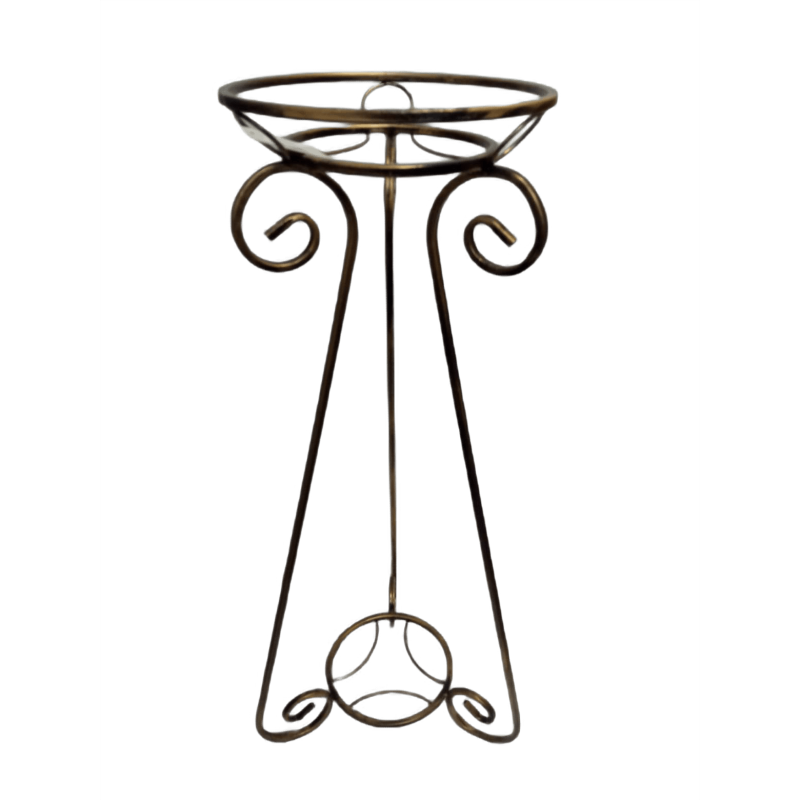 KWIETNIK METALOWY POJEDYŃCZY 96CM STARE ZŁOTO