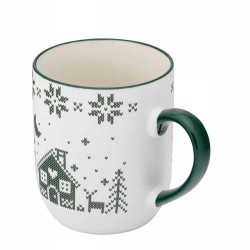 Duży kubek świąteczny porcelanowy Altom Design Grenlandia 450 ml