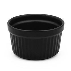 Kokilka 200ml 9cm Żaroodporne Suflet Miski Naczynie Czarna Miseczka deser
