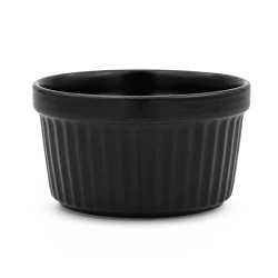 Kokilka 200ml 9cm Żaroodporne Suflet Miski Naczynie Czarna Miseczka deser