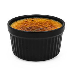 Kokilka 200ml 9cm Żaroodporne Suflet Miski Naczynie Czarna Miseczka deser