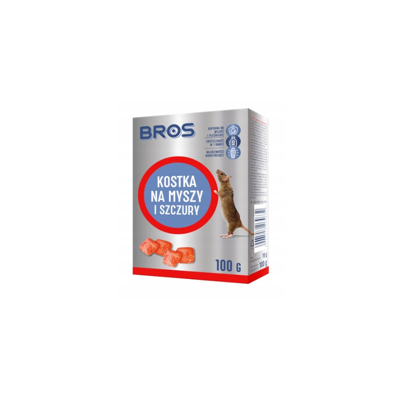 BROS KOSTKA NA MYSZY I SZCZURY 100G