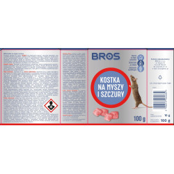 BROS KOSTKA NA MYSZY I SZCZURY 100G
