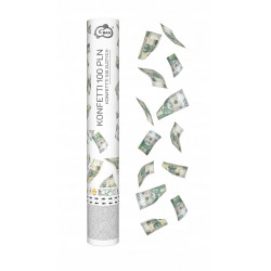 KONFETTI PNEUMATYCZNE STRZELAJĄCA TUBA - BANKNOTY 100 ZŁOTY 40 cm - GODAN