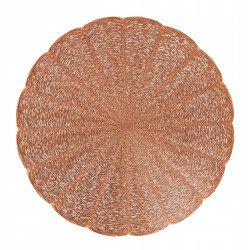 Mata stołowa Glamour PVC/PS Okrągła 38 cm miedziany AMBITION