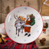 Talerz świąteczny deserowy talerzyk Altom Design Wyprawa Mikołaja 20,5 cm