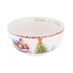 Salaterka porcelanowa miska 14 cm świąteczna Altom Design List do Mikołaja