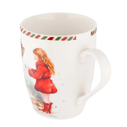 Kubek ŚWIĄTECZNY Altom Design List do Mikołaja porcelana 350 ml