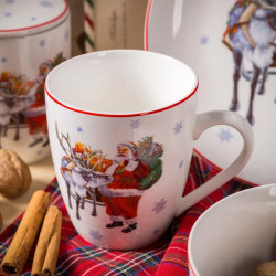 Kubek Wyprawa Mikołaja 400 ml duży ŚWIĄTECZNY porcelanowy Altom Design