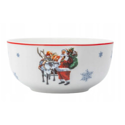 Salaterka miska do zupy 0,6 l świąteczna Altom Design Wyprawa Mikołaja 14cm