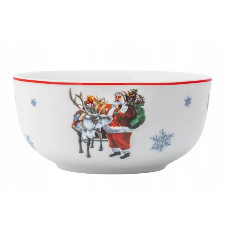 Salaterka miska do zupy 0,6 l świąteczna Altom Design Wyprawa Mikołaja 14cm