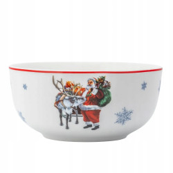 Salaterka miska do zupy 0,6 l świąteczna Altom Design Wyprawa Mikołaja 14cm