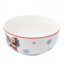 Salaterka miska do zupy 0,6 l świąteczna Altom Design Wyprawa Mikołaja 14cm