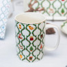 Kubek świąteczny porcelanowy Świąteczna Girlanda Mikołaj 380 ml