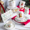 Kubek świąteczny porcelanowy Świąteczna Girlanda Mikołaj 380 ml