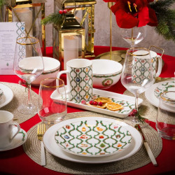Kubek świąteczny porcelanowy Świąteczna Girlanda Mikołaj 380 ml
