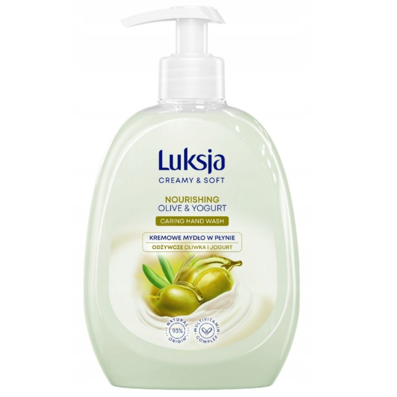 LUKSJA Kremowe Mydło w Płynie z dozownikiem Oliwka Jogurt 500ml