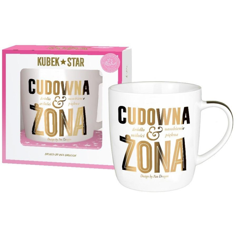 KUBEK CUDOWNA ŻONA DLA ŻONY GOLD
