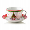 Filiżanka świąteczne ze spodkiem 200ml SANTA LILA mondex porcelana