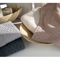 Ręcznik kąpielowy GRENO New Chic 70x130 cm 100% bawełna PERŁOWY 450 g/m²
