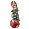 Świąteczna Figura LED Miś 65 cm Ceramiczna Czerwona SANTA LILA