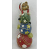 Świąteczna Figura LED Miś 65 cm Ceramiczna Czerwona SANTA LILA