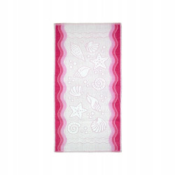 Ręcznik kąpielowy FLORA OCEAN 70x140 cm 100% bawełna RÓŻOWY 380 g/m²