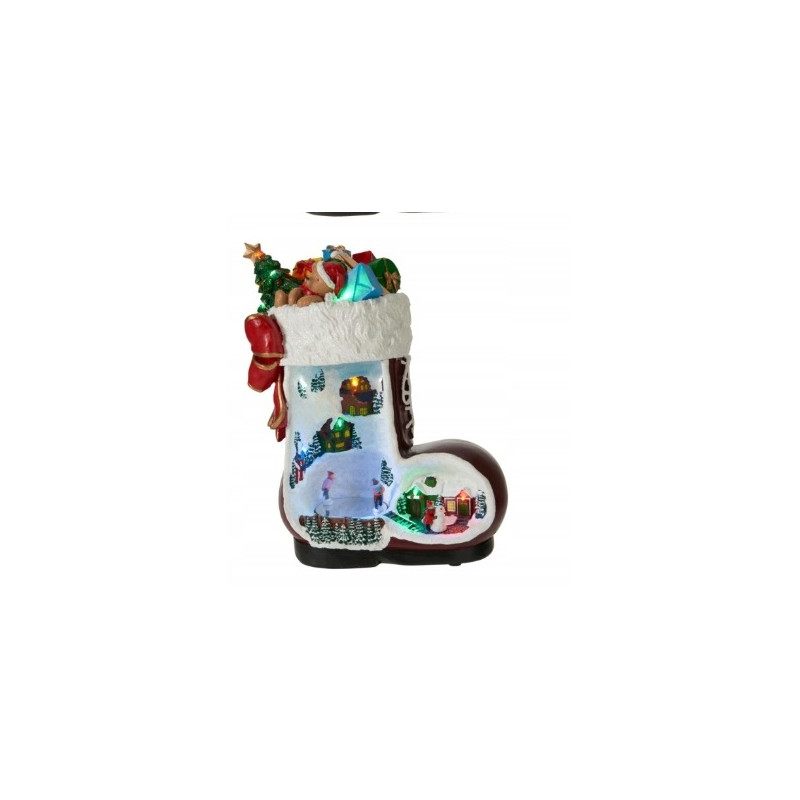 SCENKA ŚWIĄTECZNA LED 37 CM podświetlana dekoracja bożonarodzeniowa