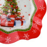 SANTA LILA Talerz świąteczny z łopatką do ciasta szkło 30,5x30,5x2,3cm