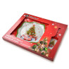SANTA LILA Talerz świąteczny z łopatką do ciasta szkło 30,5x30,5x2,3cm