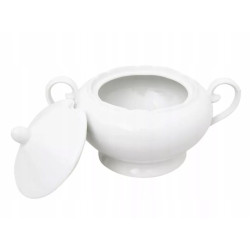 BIAŁA WAZA DO ZUPY 2.5L NA ZUPĘ PORCELANA JOYLI